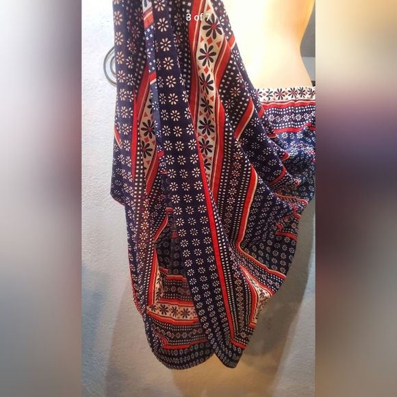 VTG Floral Custom Made 2 Pcs Set Buttons Down Blouse & Pleated Skirt Twinset - Picture 4 of 9